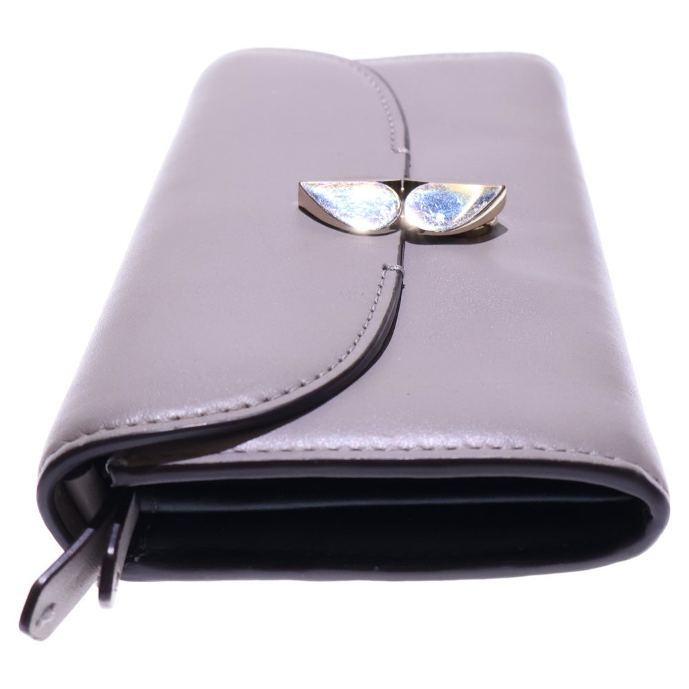 Kate Spade(ケイトスペード) 二つ折り長財布 ロングウォレット カードケース グレージュ レザー レディース