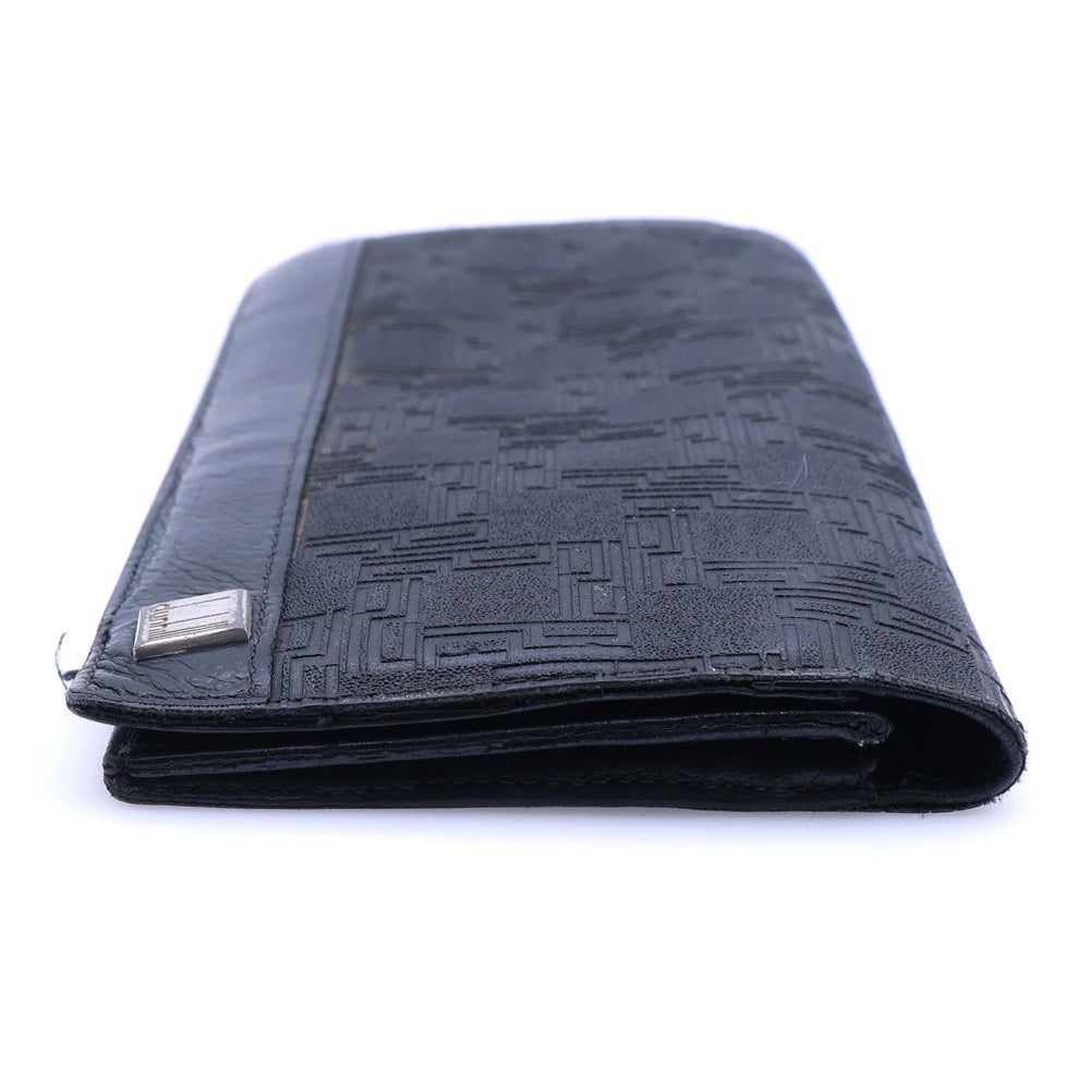 dunhill(ダンヒル) 二つ折り長財布 ロングウォレット カードケース ブラック シルバー金具 レザー