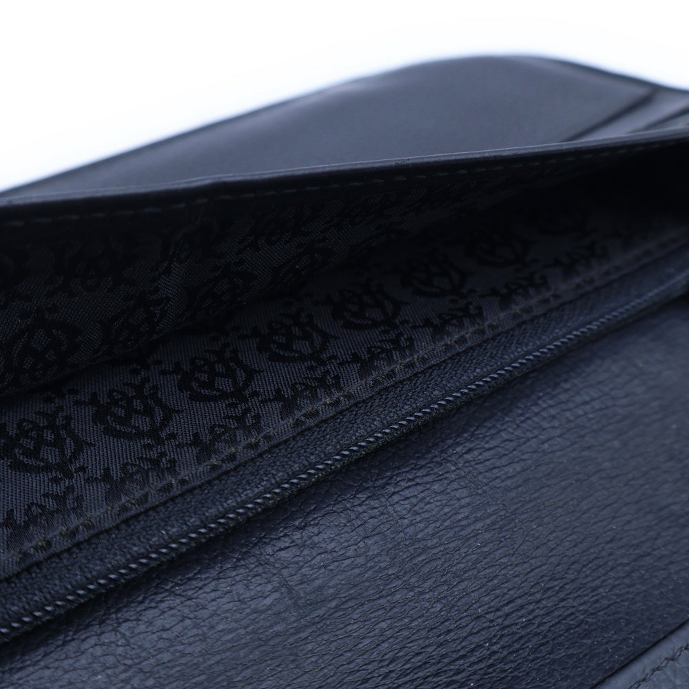 dunhill(ダンヒル) 二つ折り長財布 ロングウォレット カードケース ブラック シルバー金具 レザー
