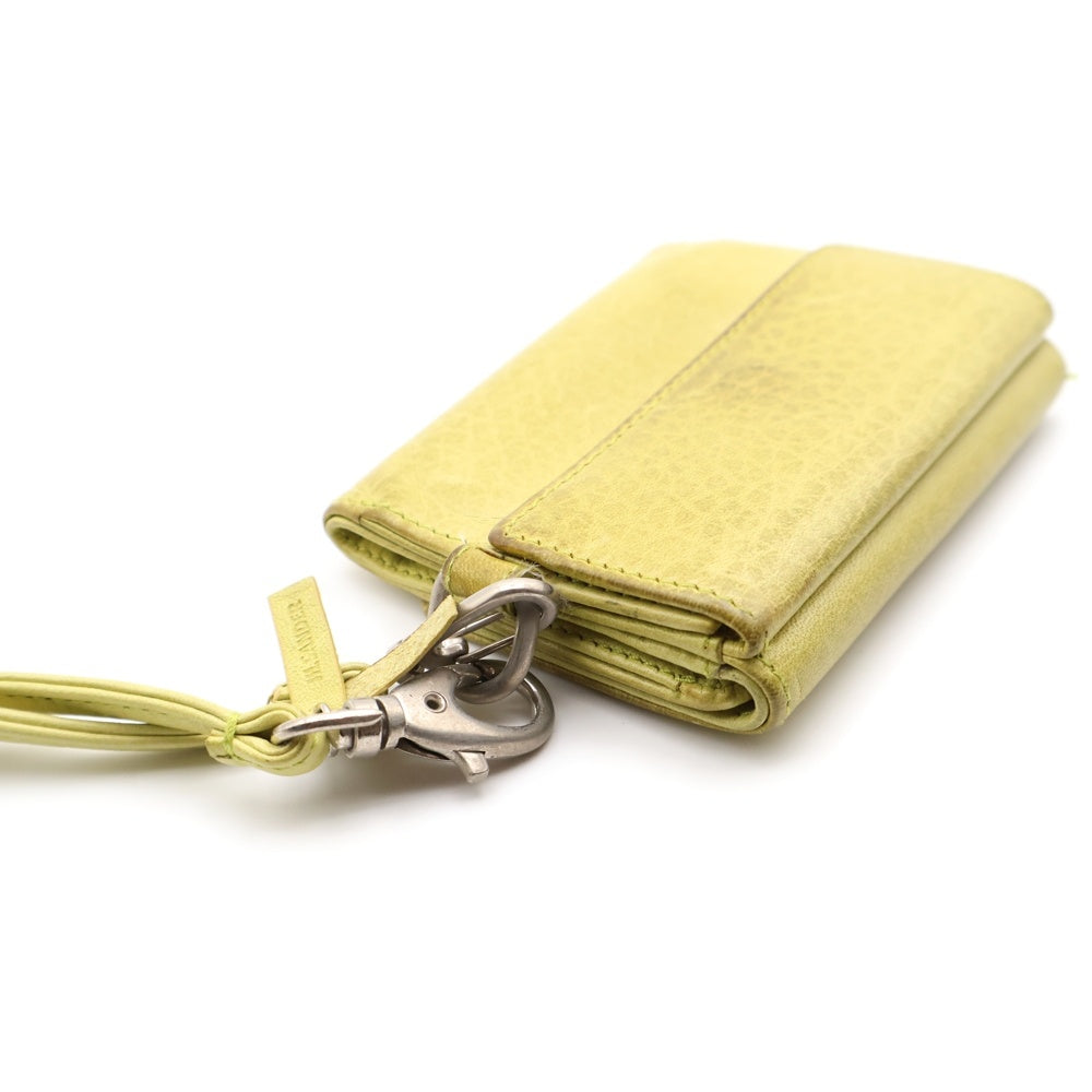 【美品】ジルサンダー ケース イエロー コンパクトウォレット JIL SANDER（ジルサンダー） 財布 L字ファスナー財布/カードケース