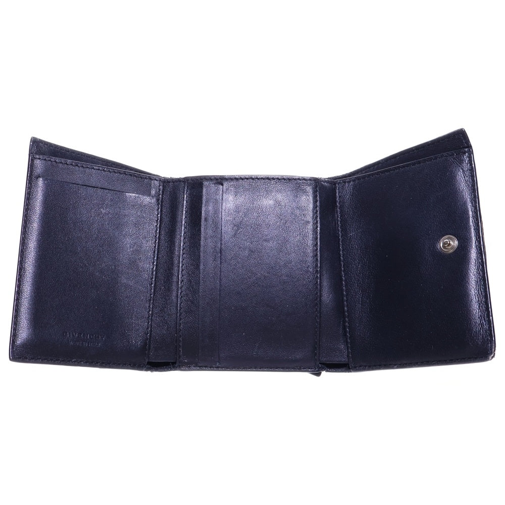 GIVENCHY(ジバンシィ) 三つ折り財布 コンパクトウォレット スター カードケース ブラック レザー レディース