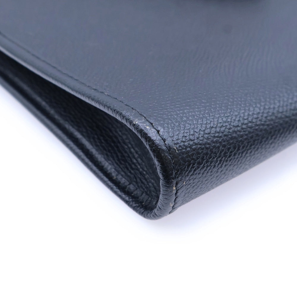 YVES SAINT LAURENT(イヴサンローラン) ショルダーバッグ ショルダーポシェット ブラック レザー ゴールド金具