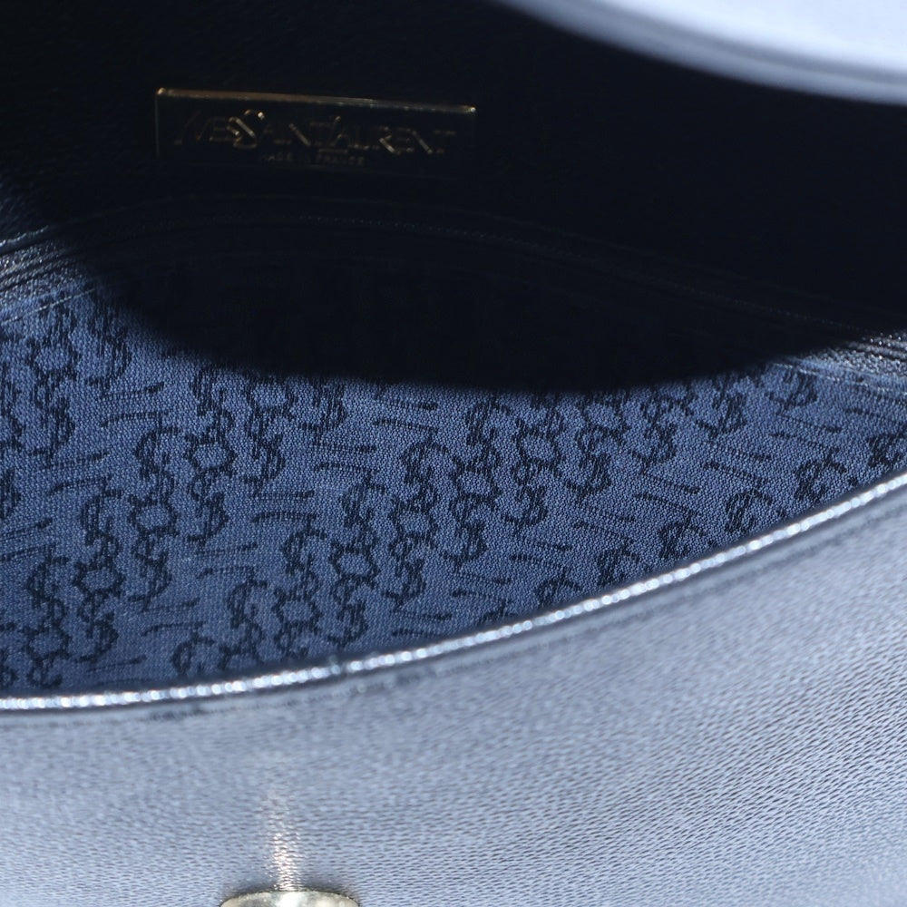 YVES SAINT LAURENT(イヴサンローラン) ショルダーバッグ ショルダーポシェット ブラック レザー ゴールド金具