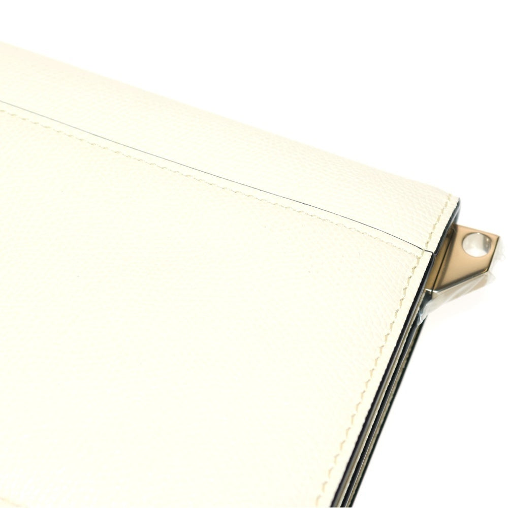 Valextra(ヴァレクストラ) ショルダーバッグ フラップバッグ アイボリー ホワイト レザー