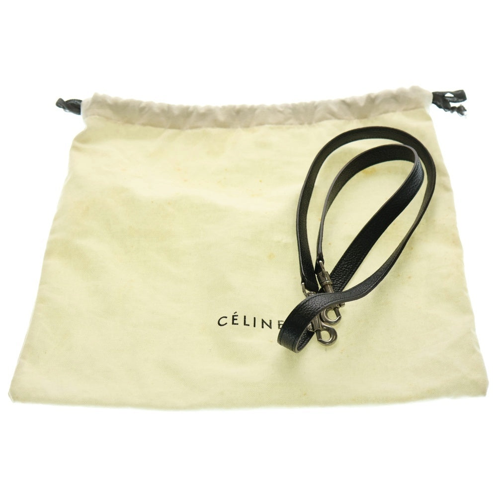 CELINE(セリーヌ) ラゲージナノショッパー 2WAY レザーハンドバッグ ショルダーバッグ ブラック レディース