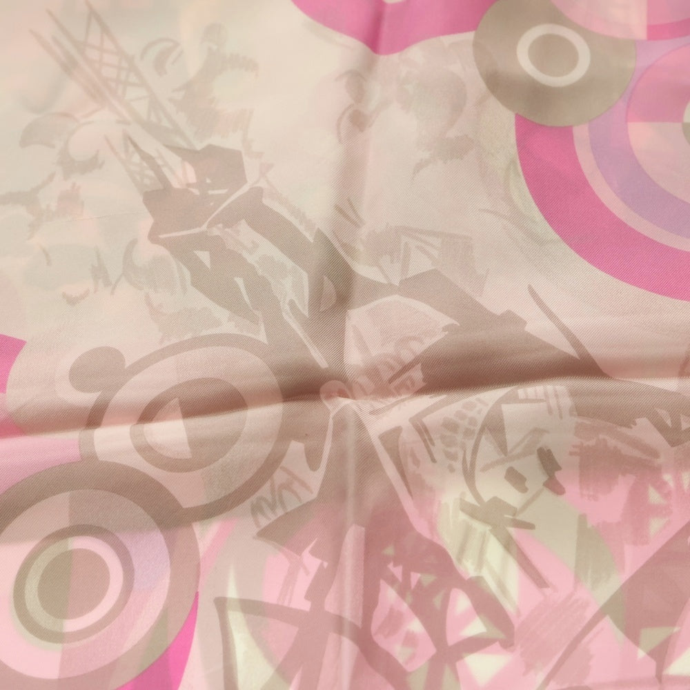 CELINE(セリーヌ) スカーフ ハンカチ ピンク×ホワイト レディース