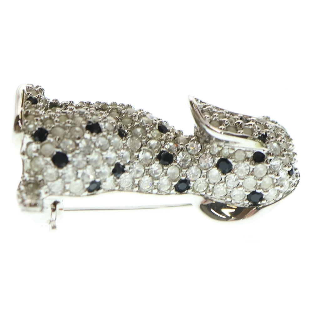 SWAROVSKI(スワロフスキー) 犬モチーフ ラインストーン ドッグ ブローチ ピンバッジ シルバー