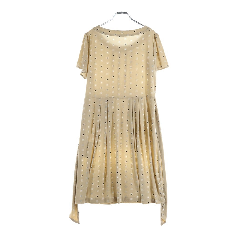 COURREGES(クレージュ) 花柄 半袖ワンピース ベージュ