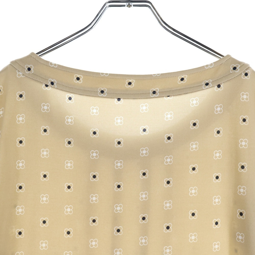 COURREGES(クレージュ) 花柄 半袖ワンピース ベージュ