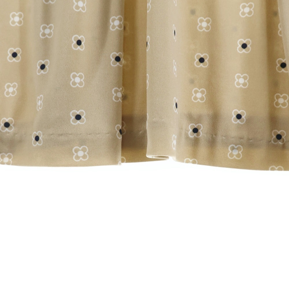 COURREGES(クレージュ) 花柄 半袖ワンピース ベージュ