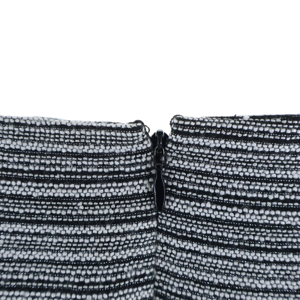 glove(グローブ) ラメ糸 ノースリーブ ワンピース ブラック×ホワイト