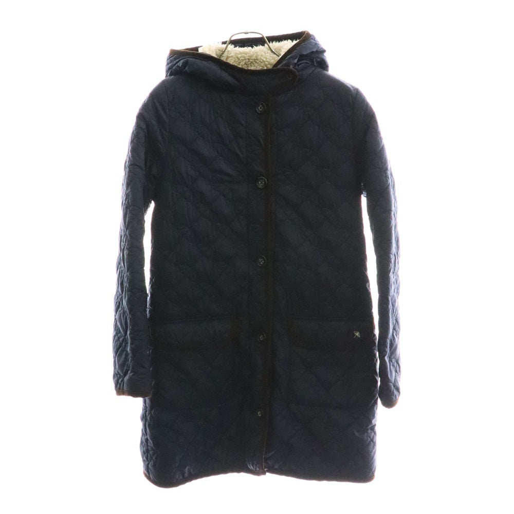 Arnold Palmer(アーノルドパーマー) キルティングロングジャケット ネイビー コーデュロイ×ナイロン