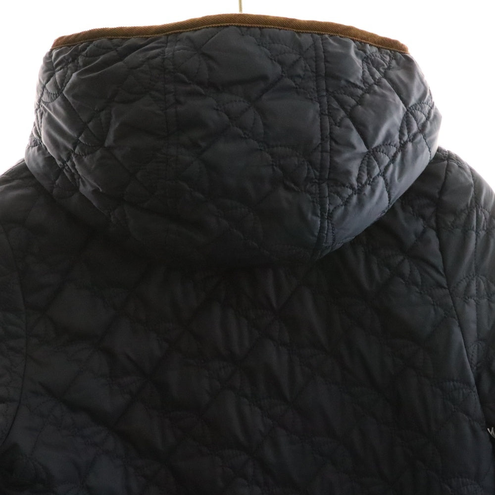 Arnold Palmer(アーノルドパーマー) キルティングロングジャケット ネイビー コーデュロイ×ナイロン