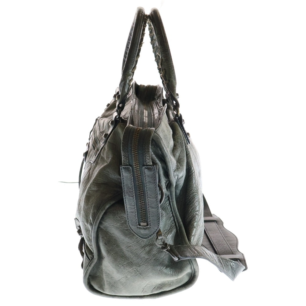 BALENCIAGA(バレンシアガ) ザ・シティ 2wayハンドバッグ ショルダーバッグ グリーン レザー 115748