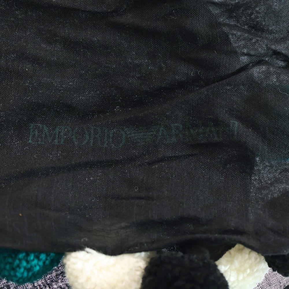 EMPORIO ARMANI(エンポリオアルマーニ) ストール マフラー ブラック ウール×コットン