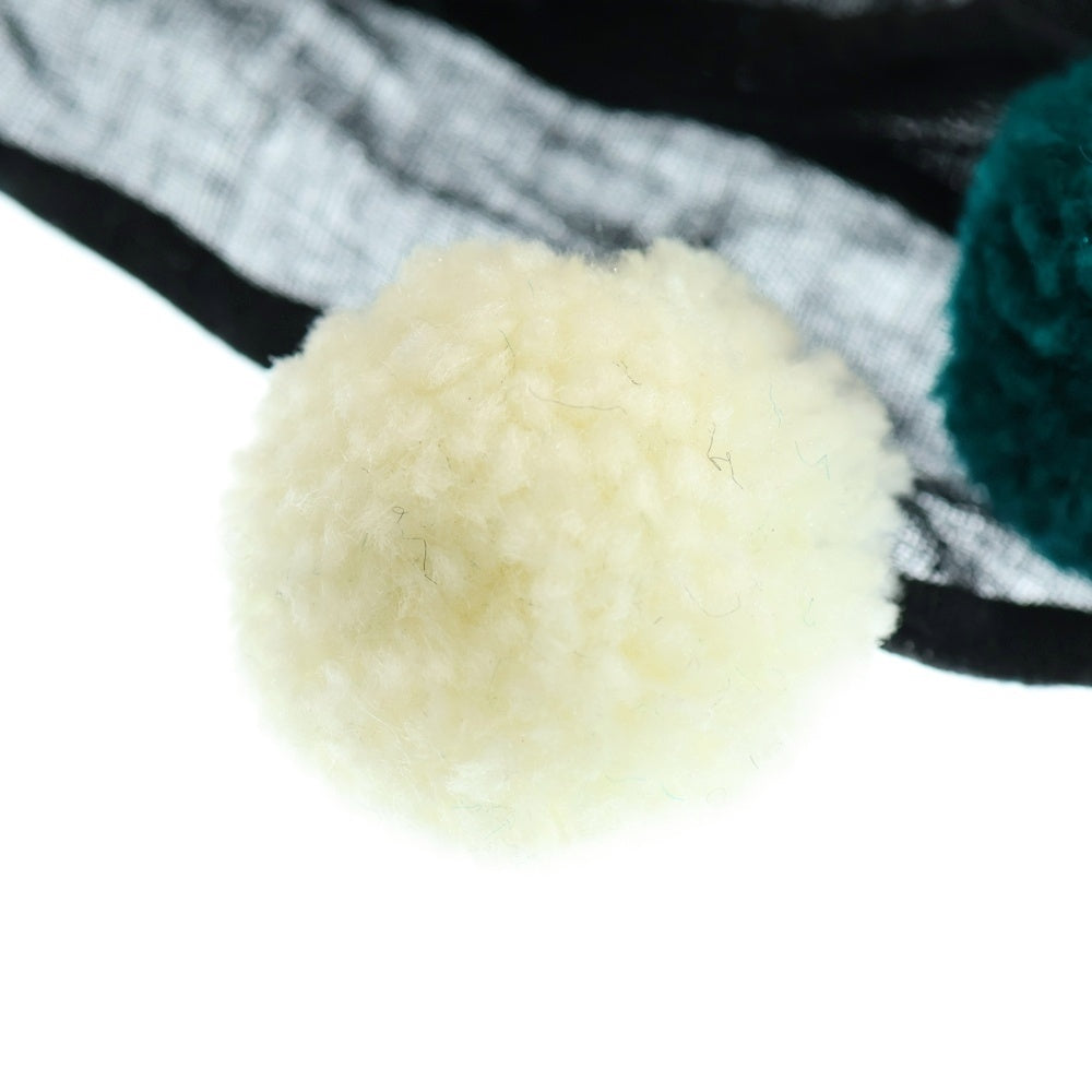 EMPORIO ARMANI(エンポリオアルマーニ) ストール マフラー ブラック ウール×コットン