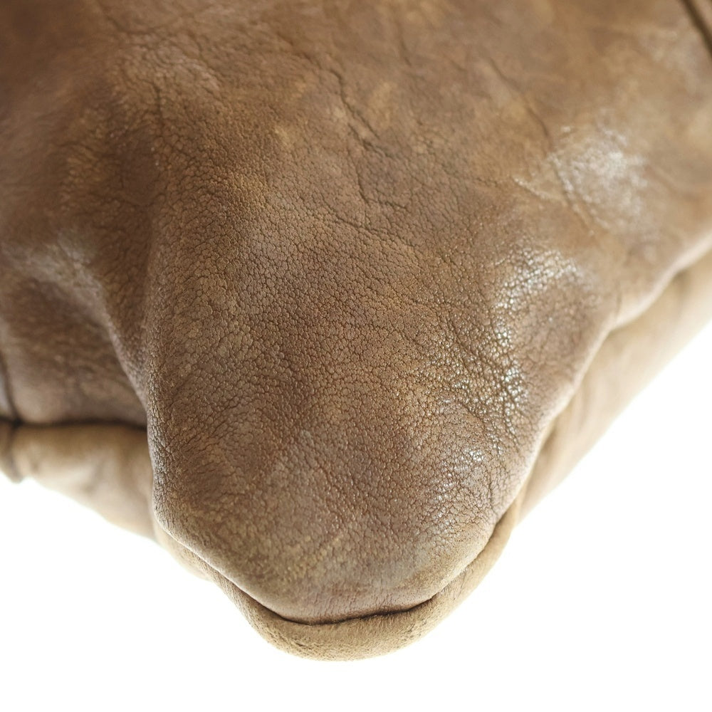 GIORGIO ARMANI(ジョルジオアルマーニ) ショルダーバッグ ショルダーポシェット ブラウン シルバー金具 レザー