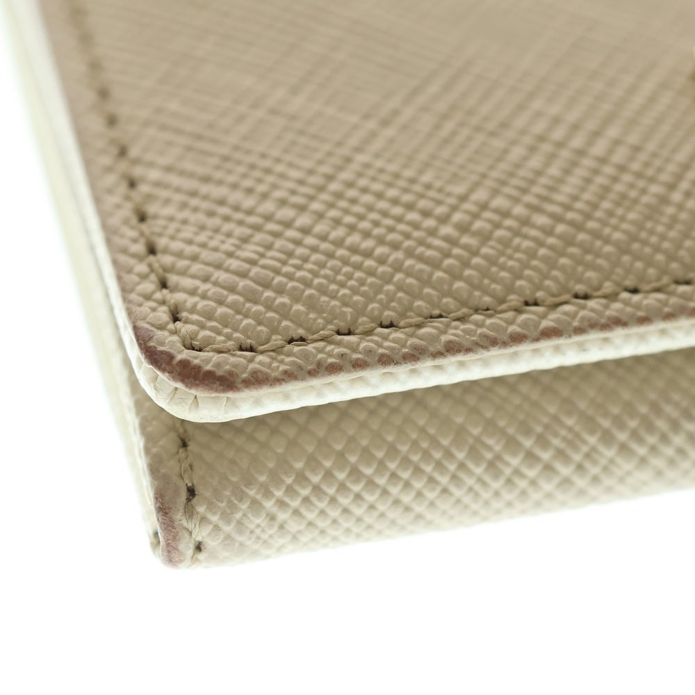 agnes b.(アニエスベー) カードケース 名刺入れ コインケース レザー ベージュ ゴールド金具