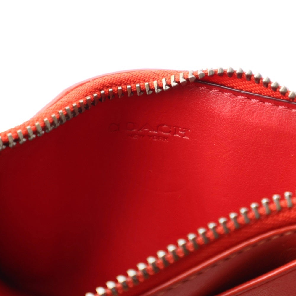 COACH(コーチ) カードケース 名刺入れ コインケース レザー レッド