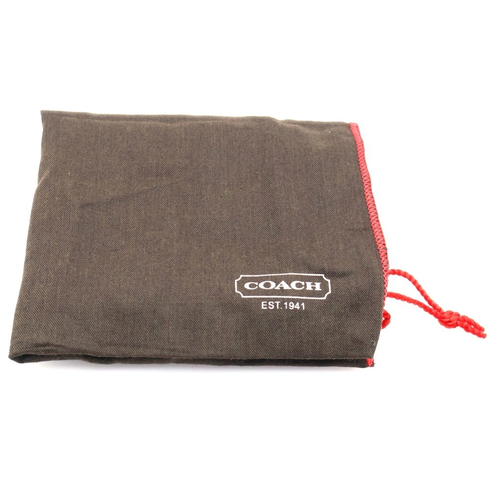 COACH(コーチ) ショルダーバッグ ミニバッグ ショルダーポシェット ベージュ レザー×キャンバス ゴールド金具