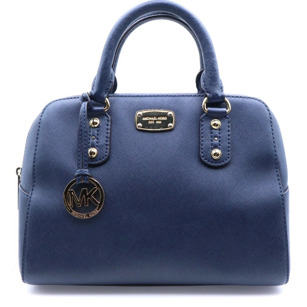 MICHAEL KORS(マイケルコース) 2WAYバッグ ハンドバッグ ショルダーバッグ レザー ネイビー ゴールド金具