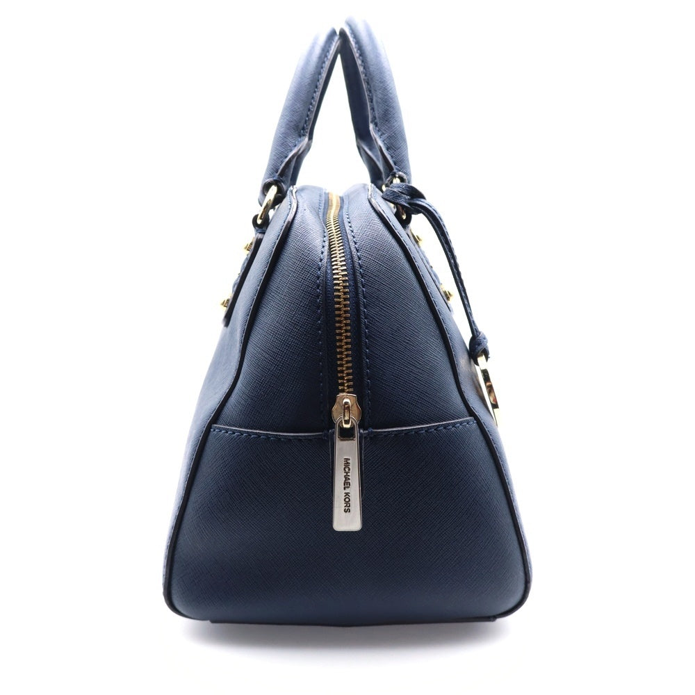 MICHAEL KORS(マイケルコース) 2WAYバッグ ハンドバッグ ショルダーバッグ レザー ネイビー ゴールド金具
