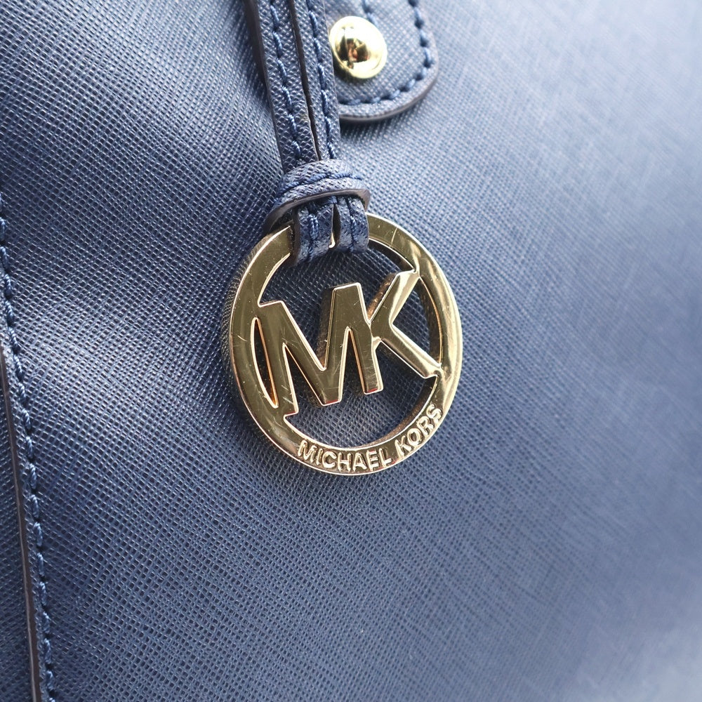 MICHAEL KORS(マイケルコース) 2WAYバッグ ハンドバッグ ショルダーバッグ レザー ネイビー ゴールド金具
