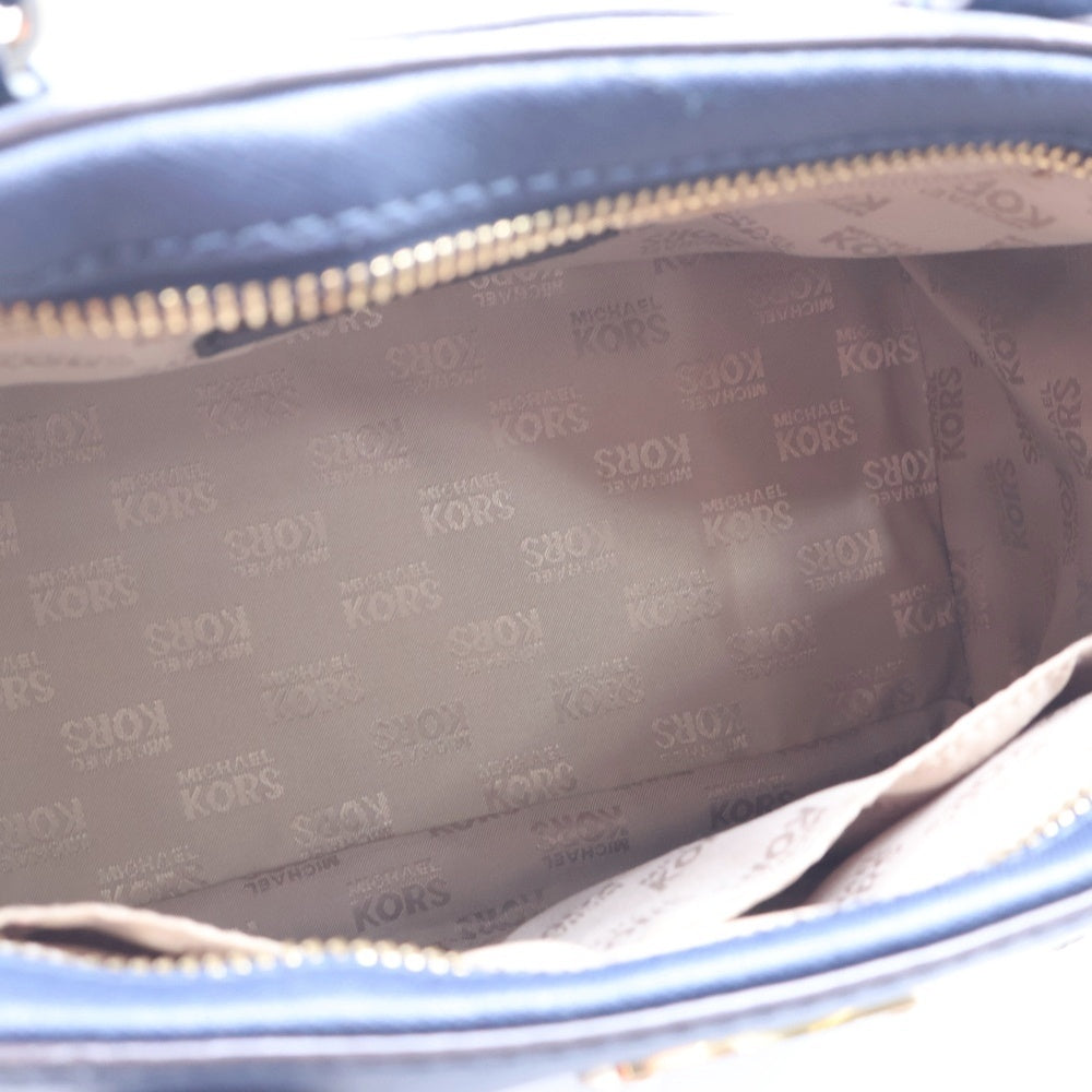 MICHAEL KORS(マイケルコース) 2WAYバッグ ハンドバッグ ショルダーバッグ レザー ネイビー ゴールド金具
