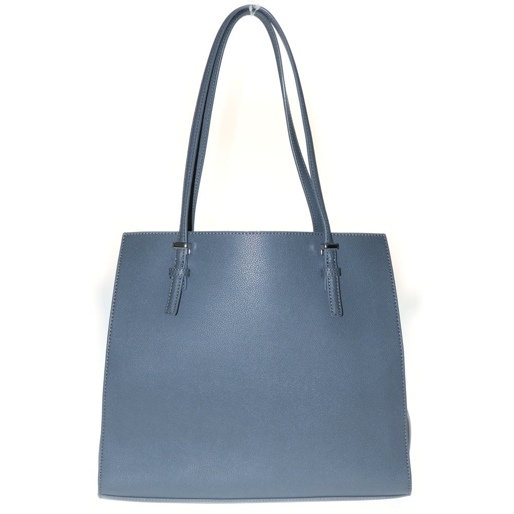 CHARLES&KEITH(チャールズ＆キース) トートバッグ ハンドバッグ グレー レザー シルバー金具