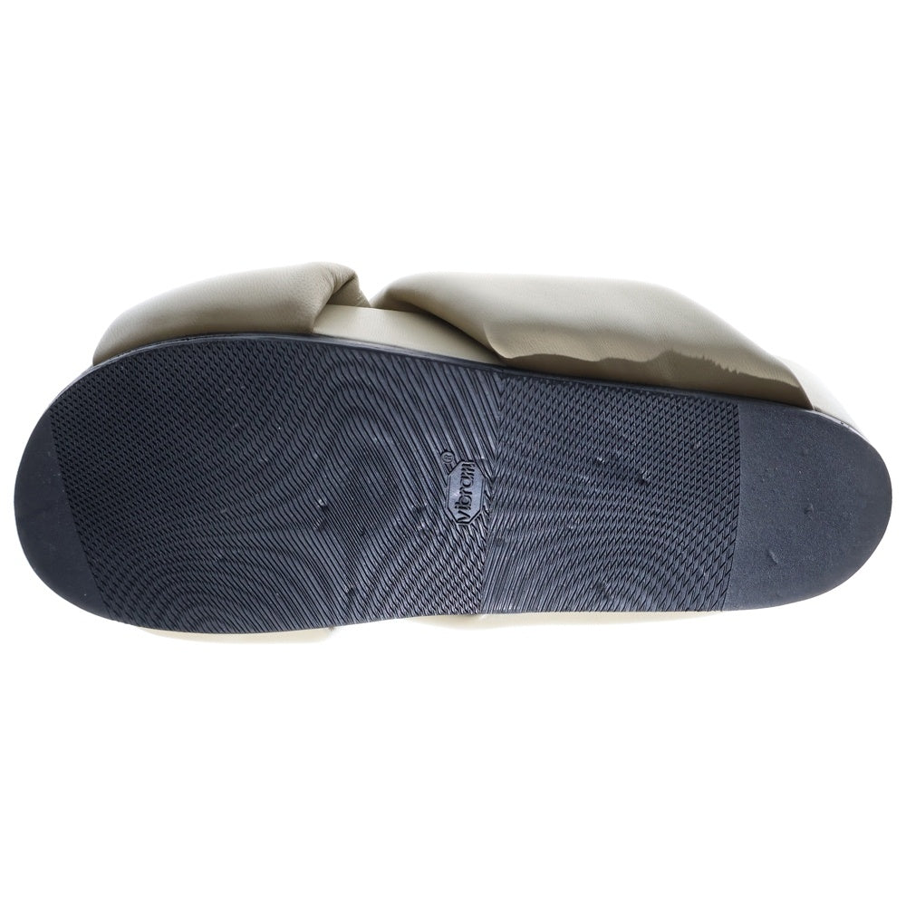 JIL SANDER(ジルサンダー) シアリング スライド サンダル アイボリー レザー 靴