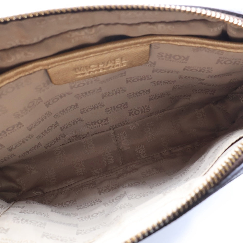 MICHAEL KORS(マイケルコース) ショルダーバッグ ミニバッグ PVC ブラウン ゴールド金具