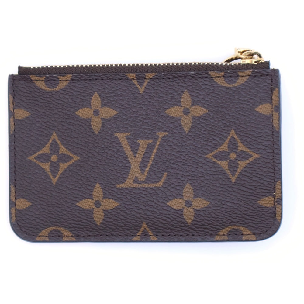 LOUIS VUITTON(ルイヴィトン) ポルトカルト ロミー モノグラム ジョーヌ PVC レザー ロゴプレート カード パス コイン フラグメントケース 小銭入れ ゴールド金具 ブラウン/イエロー M81882
