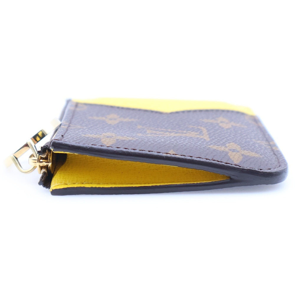 LOUIS VUITTON(ルイヴィトン) ポルトカルト ロミー モノグラム ジョーヌ PVC レザー ロゴプレート カード パス コイン フラグメントケース 小銭入れ ゴールド金具 ブラウン/イエロー M81882