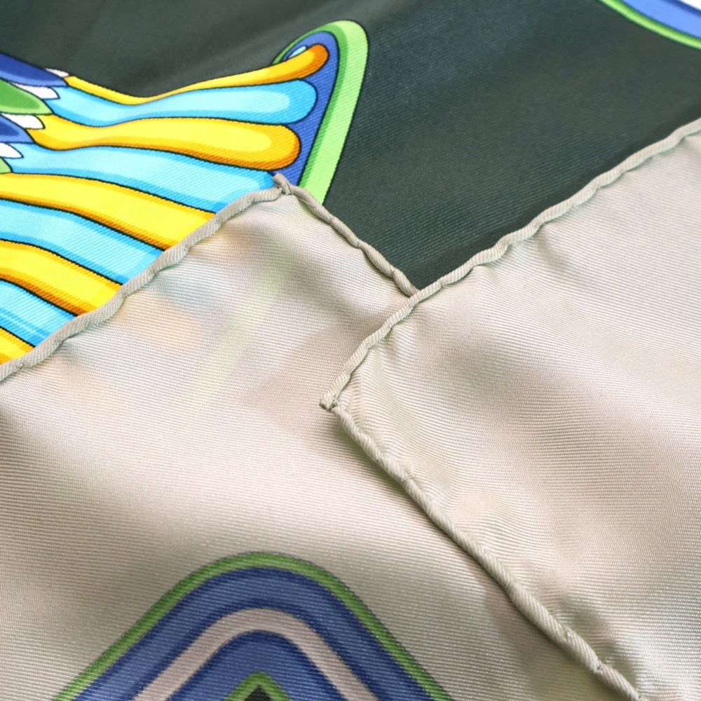 Salvatore Ferragamo(サルヴァトーレ フェラガモ) シルクスカーフ グリーン マルチカラー