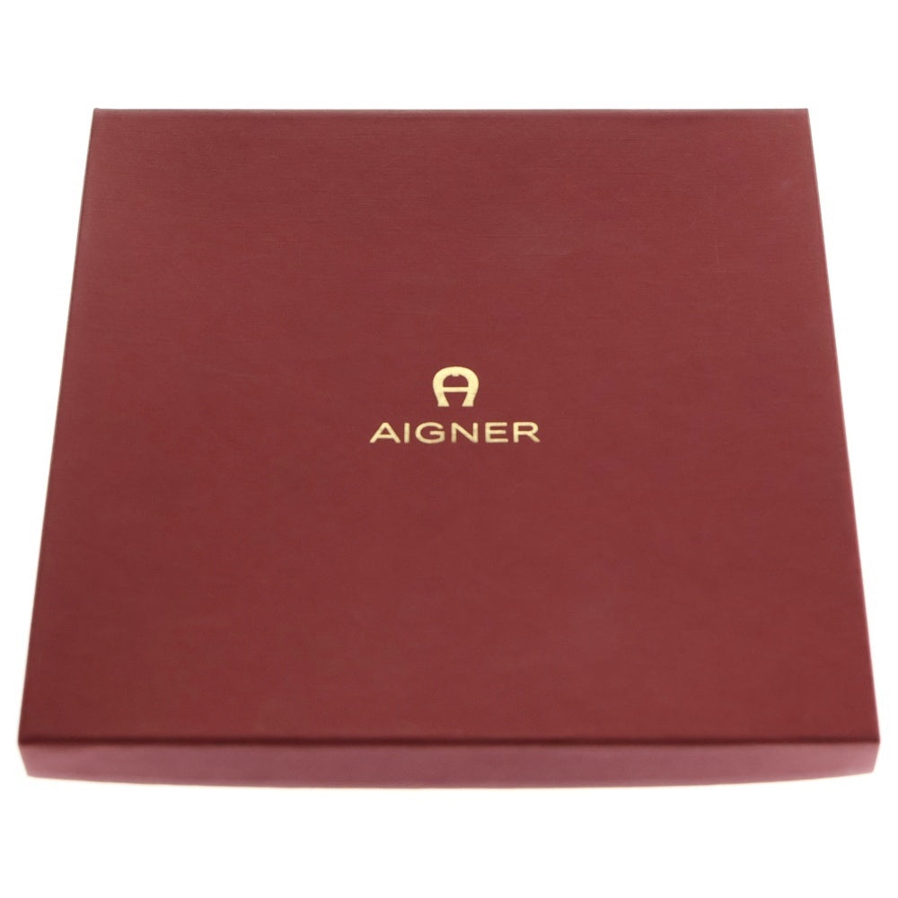 AIGNER(アイグナー) ホース柄 スカーフ オレンジ×ホワイト