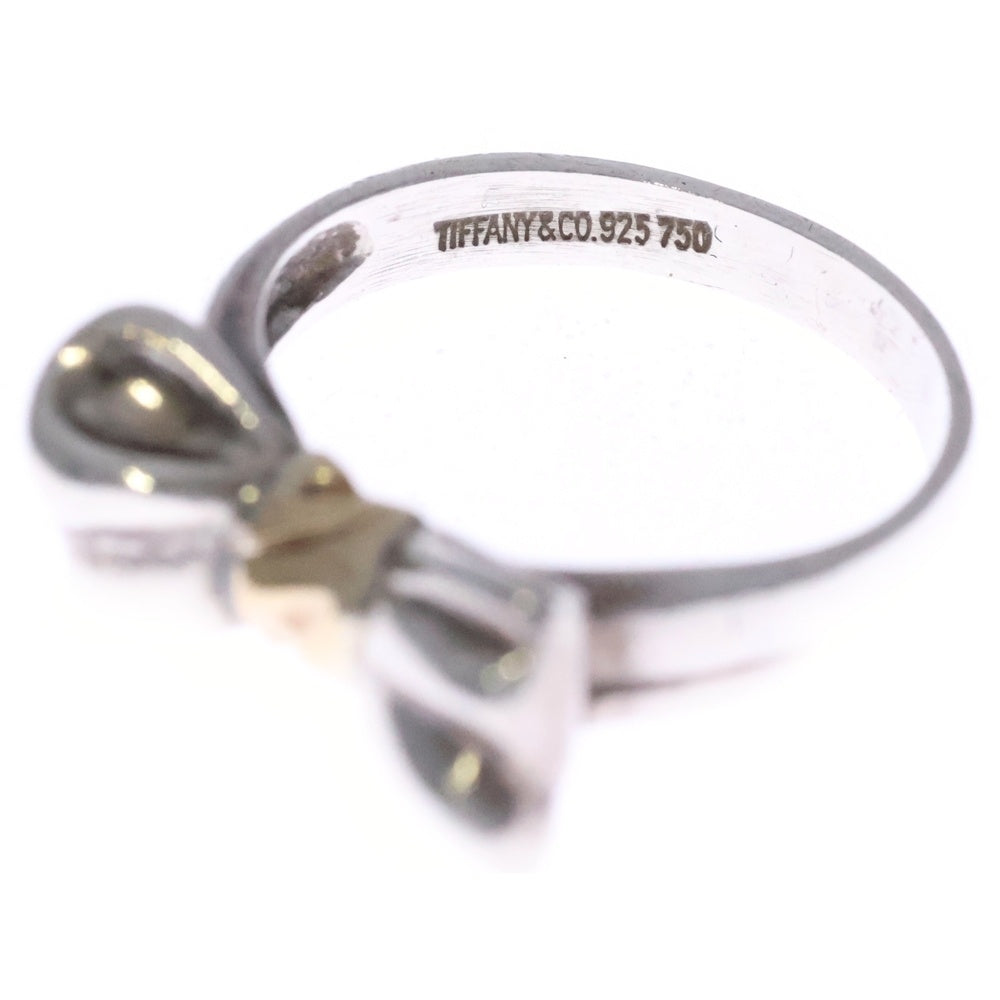 TIFFANY & Co.(ティファニー) リボンモチーフ リング 指輪 シルバー×ゴールド 925/750