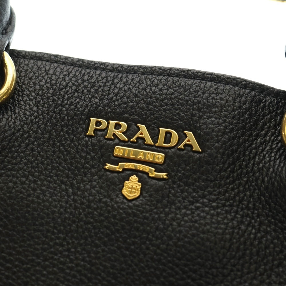 PRADA(プラダ) 2WAYハンドバッグ ショルダーバッグ ハンドバッグ ブラック ゴールド金具 レザー 1BA058