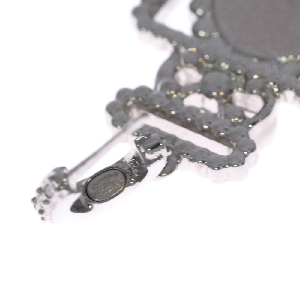 CHANEL(シャネル) ココマーク 香水モチーフ ラインストーンピアス ブラック×シルバー A22B