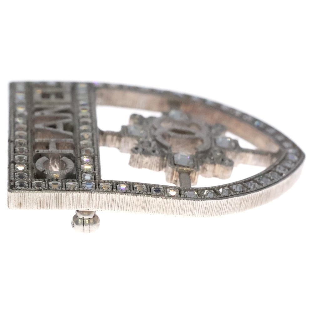 CHANEL(シャネル) ココマーク ラインストーン クレスト ブローチ