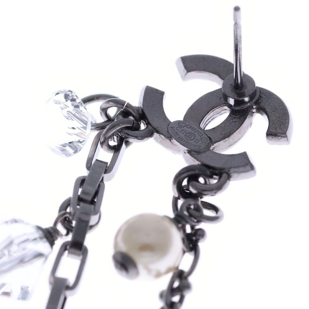 CHANEL(シャネル) ココマーク ラインストーン スイングピアス シルバー C19B