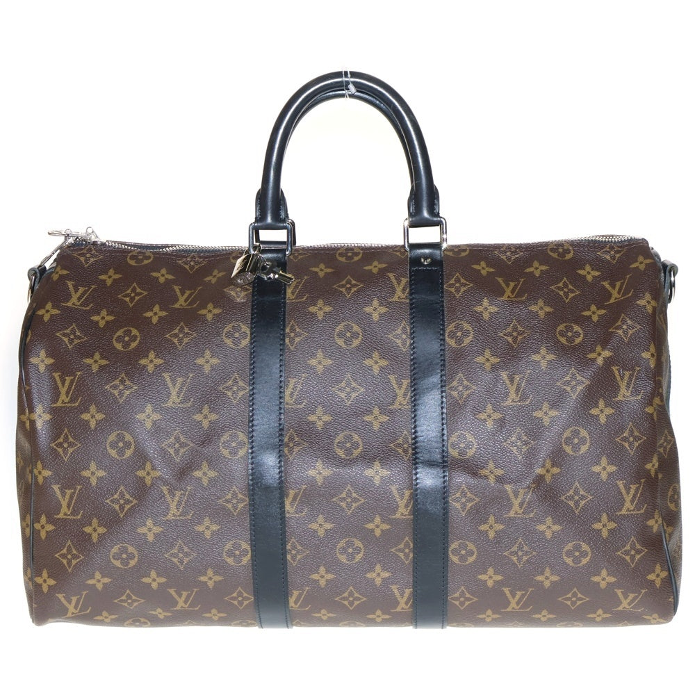 LOUIS VUITTON(ルイヴィトン) モノグラムマカサー キーポル バンドリエール45 レザーボストンバッグ ブラウン M56711