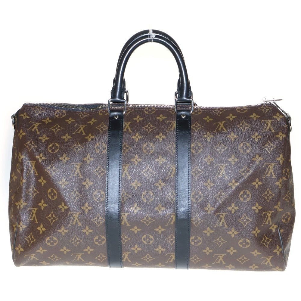 LOUIS VUITTON(ルイヴィトン) モノグラムマカサー キーポル バンドリエール45 レザーボストンバッグ ブラウン M56711