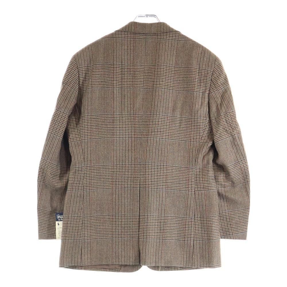 POLO RALPH LAUREN(ポロラルフローレン) テーラードジャケット ブラウン 千鳥格子 ウール 92