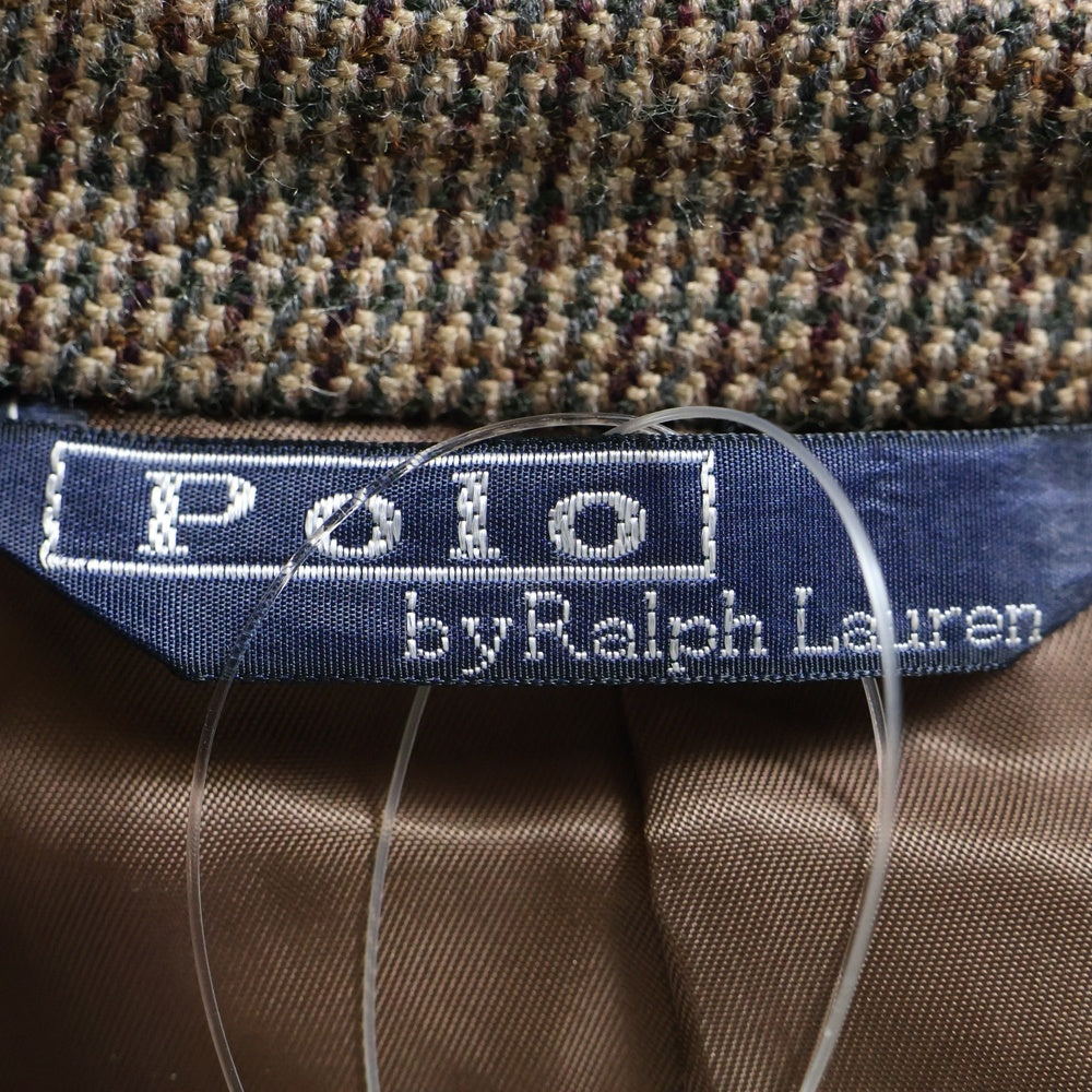 POLO RALPH LAUREN(ポロラルフローレン) テーラードジャケット ブラウン 千鳥格子 ウール 92
