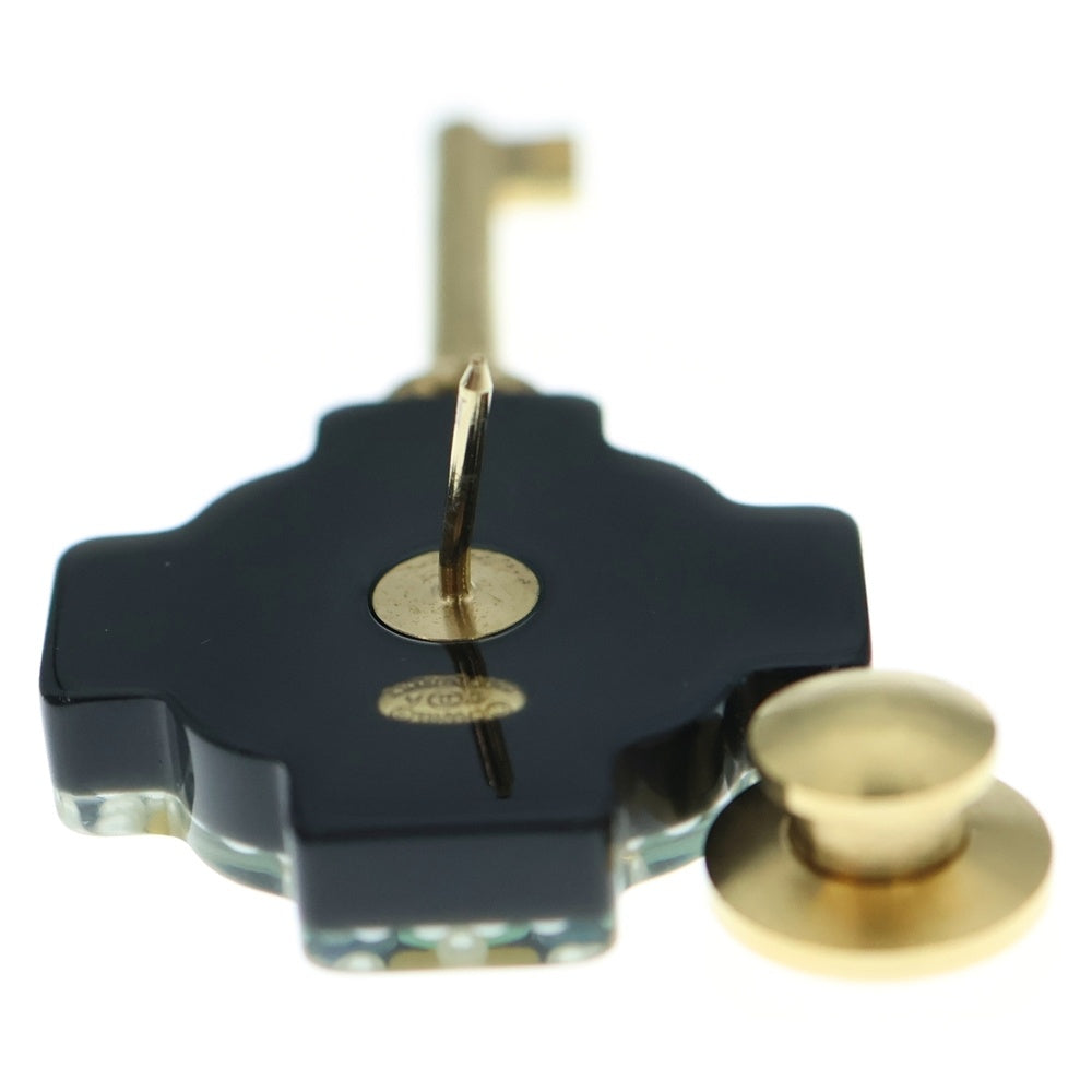 CHANEL(シャネル) ココマーク キーモチーフ ピンブローチ ピンバッジ 鍵型 ブラック×ゴールド 17A