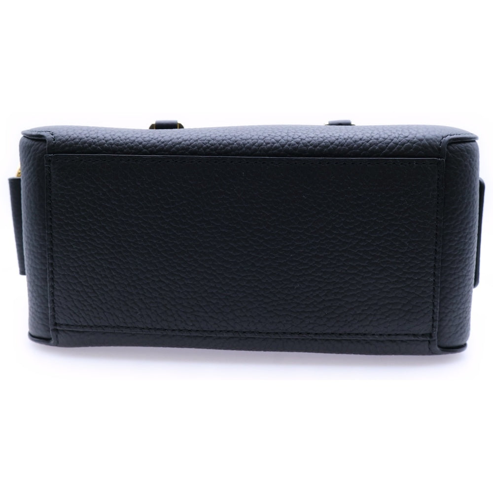 DELVAUX(デルボー) Cool Box Nano クールボックス ナノ 2WAY レザーハンドバッグ ショルダーバッグ ブラック AA0669AQY099ZDO