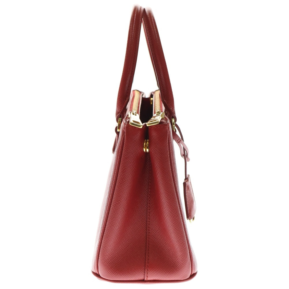 PRADA(プラダ) ガレリア サフィアーノ 2wayショルダーバッグ ハンドバッグ レッド レザー 1BA896