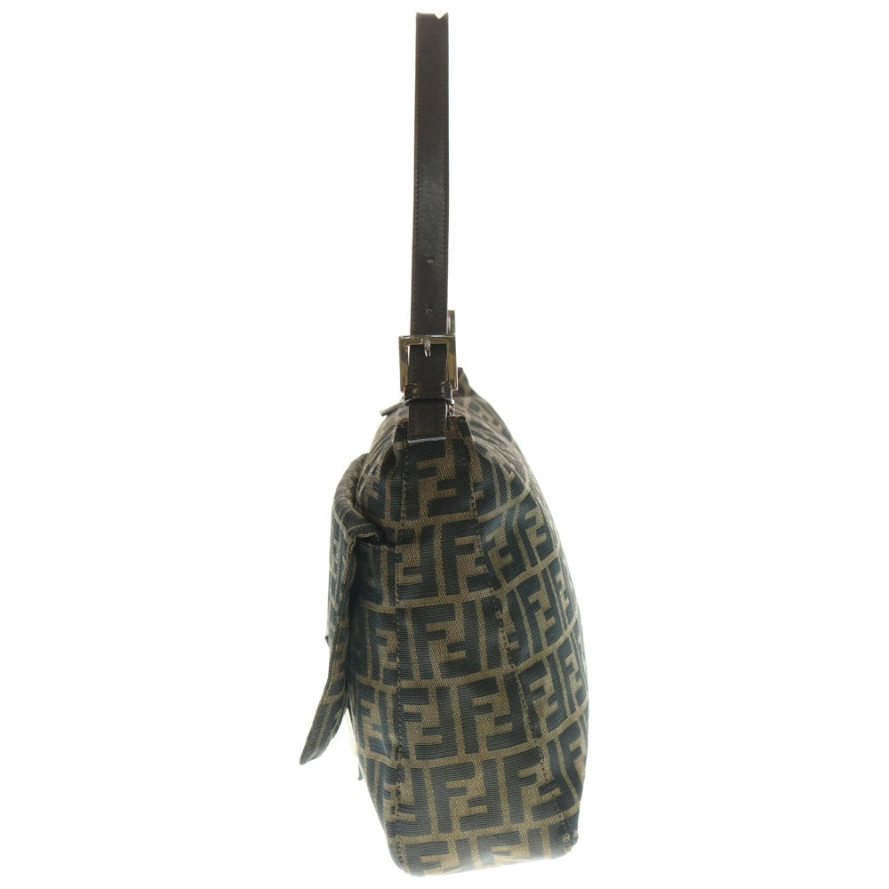 FENDI(フェンディ) ズッカ マンマバケット ワンショルダーバッグ ブラウン キャンバス×レザー