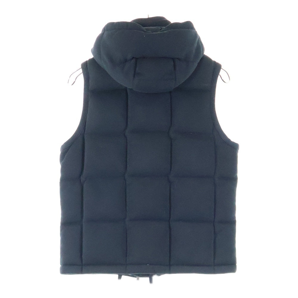 MONCLER(モンクレール) ワッペンロゴ コットン フーデッド ジップアップ ダウンベスト ブラック 220918428100 90054
