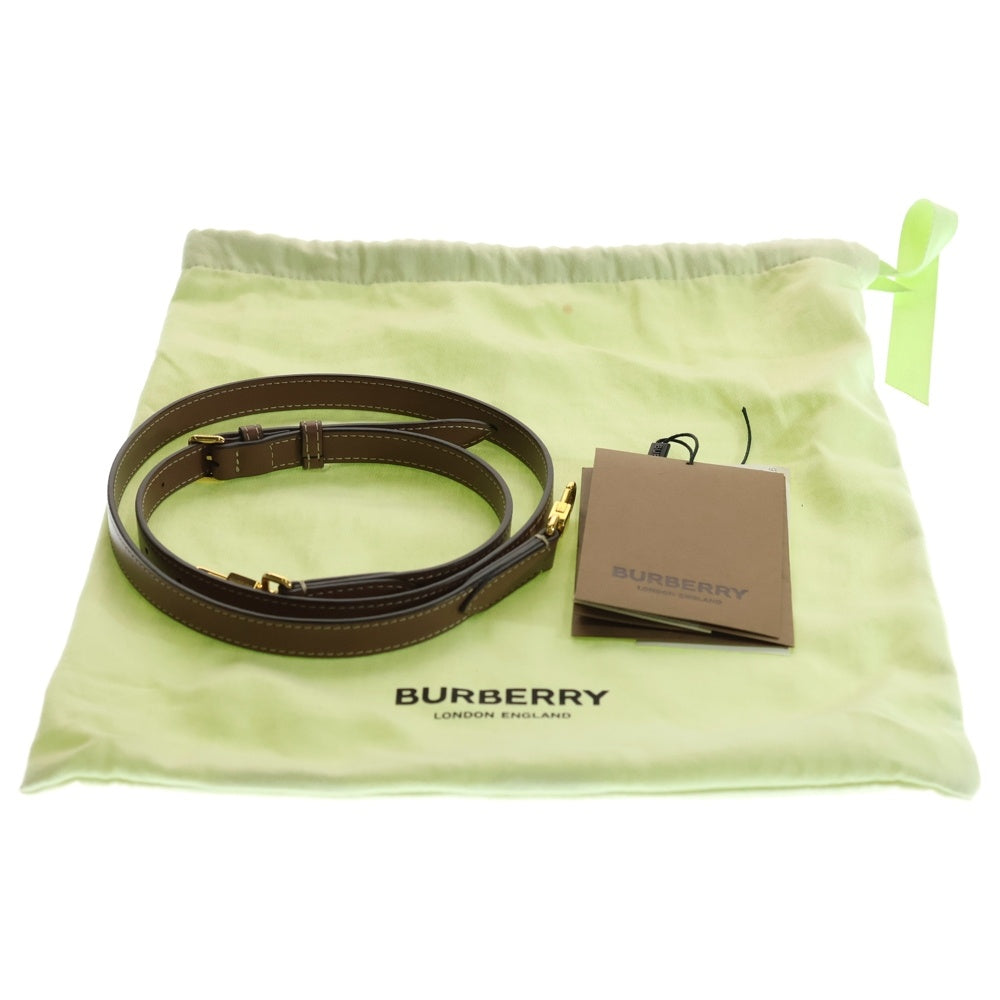 BURBERRY(バーバリー) ポケットバッグ 2wayハンドバッグ ショルダーバッグ アイボリー×ブラウン キャンバス×レザー 8039361